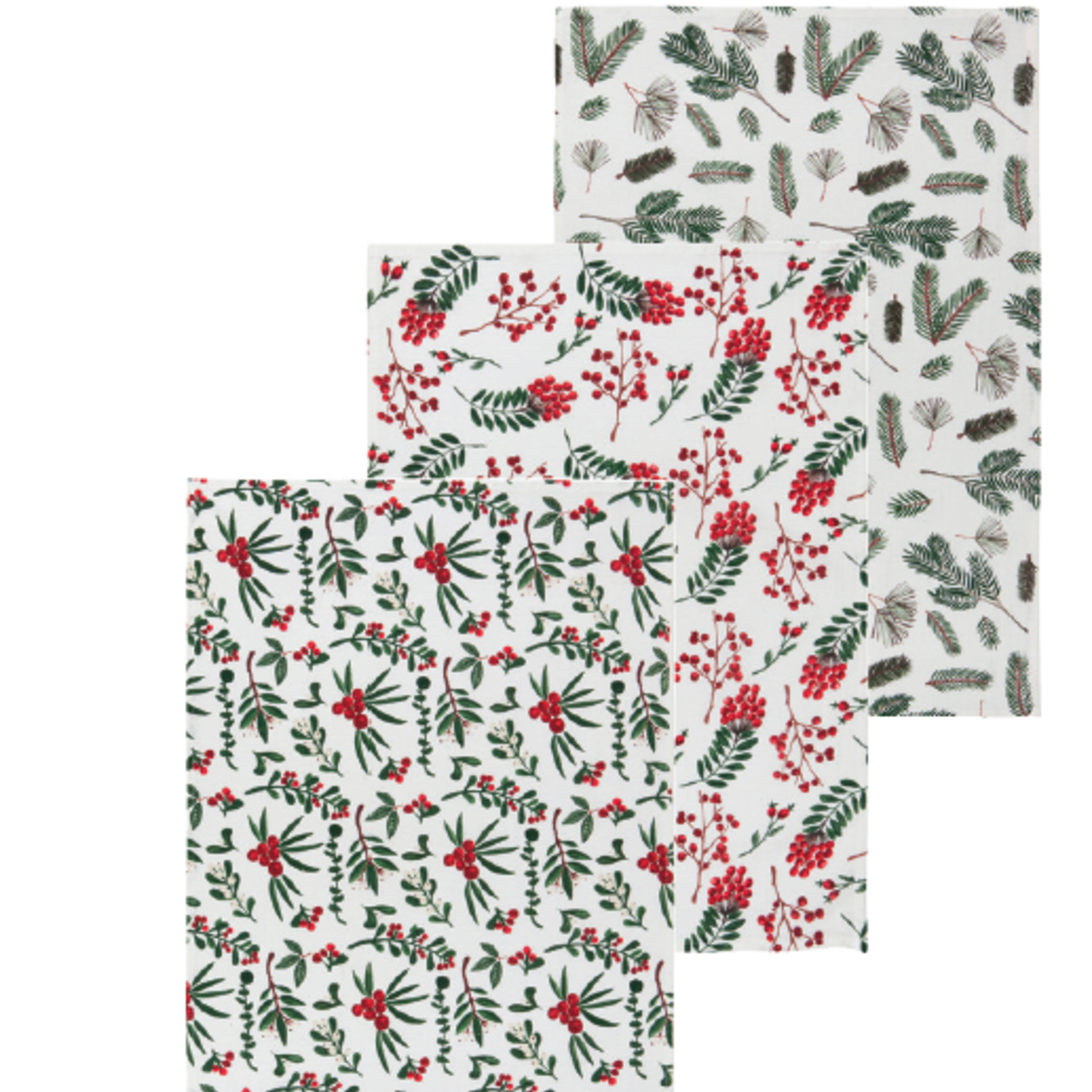 Danica Brands Winterberry Baker's Floursack Christmas Dishtowels | Danica Brands