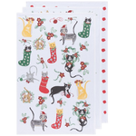 Danica Brands Bakers Floursack Towel S/3 - Meowy Xmas | Danica Brands
