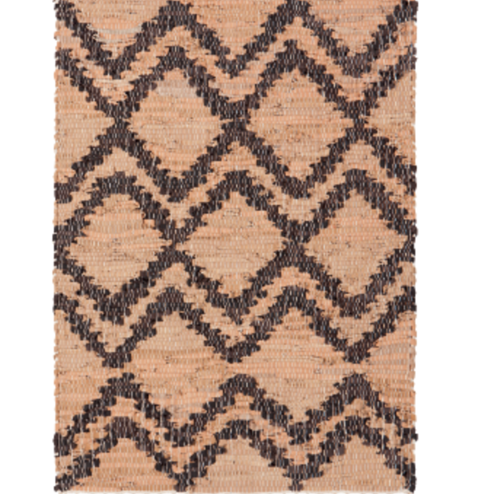 Danica Brands Tetra Recycled Leather Chindi Rug 2 x 3 ft | Danica Brands