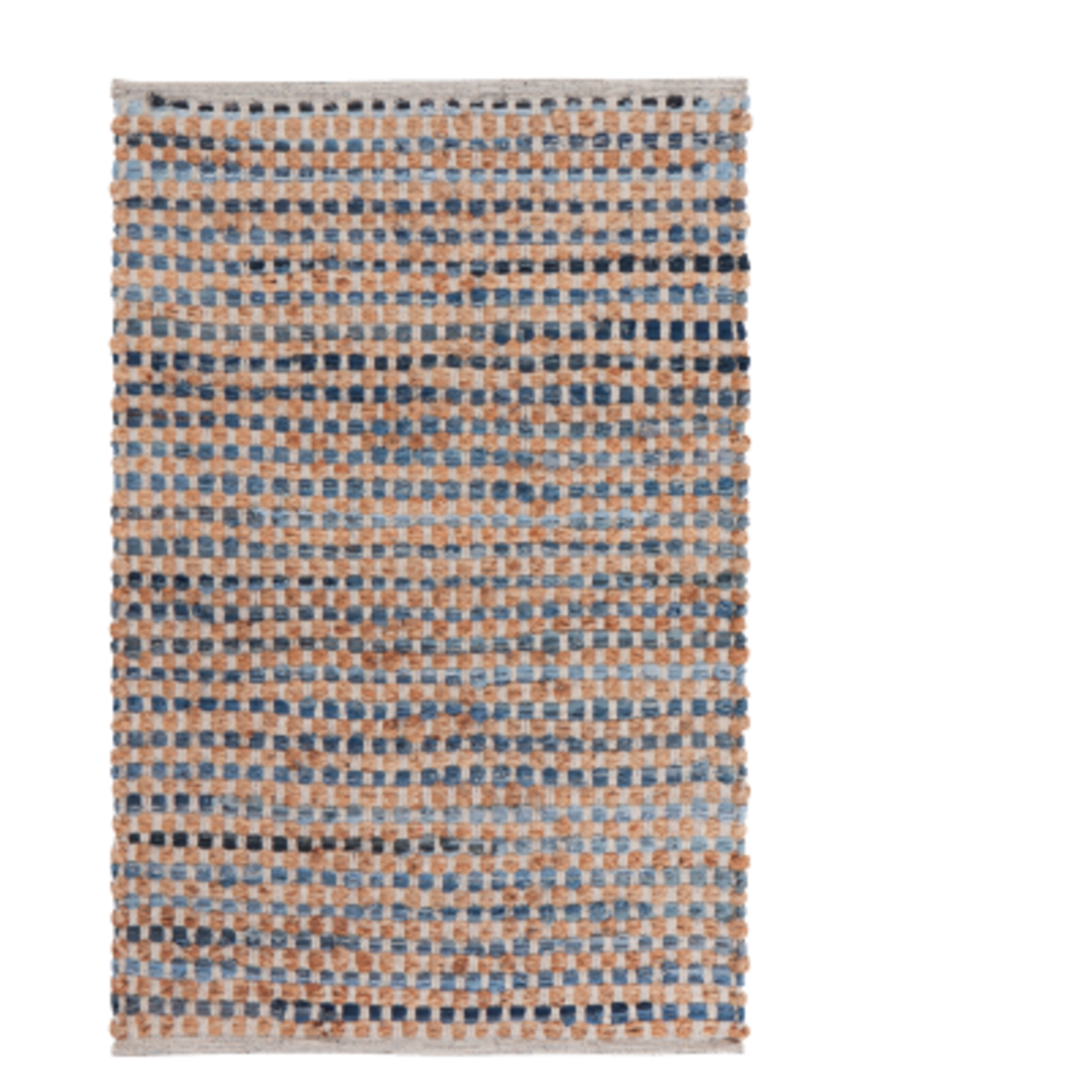Danica Brands Rug Chindi Denim 2x3ft Grid | Danica Brands