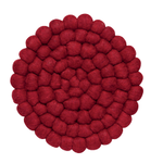 Danica Brands Chili Red Wool Felt Ball Trivet | Danica Brands