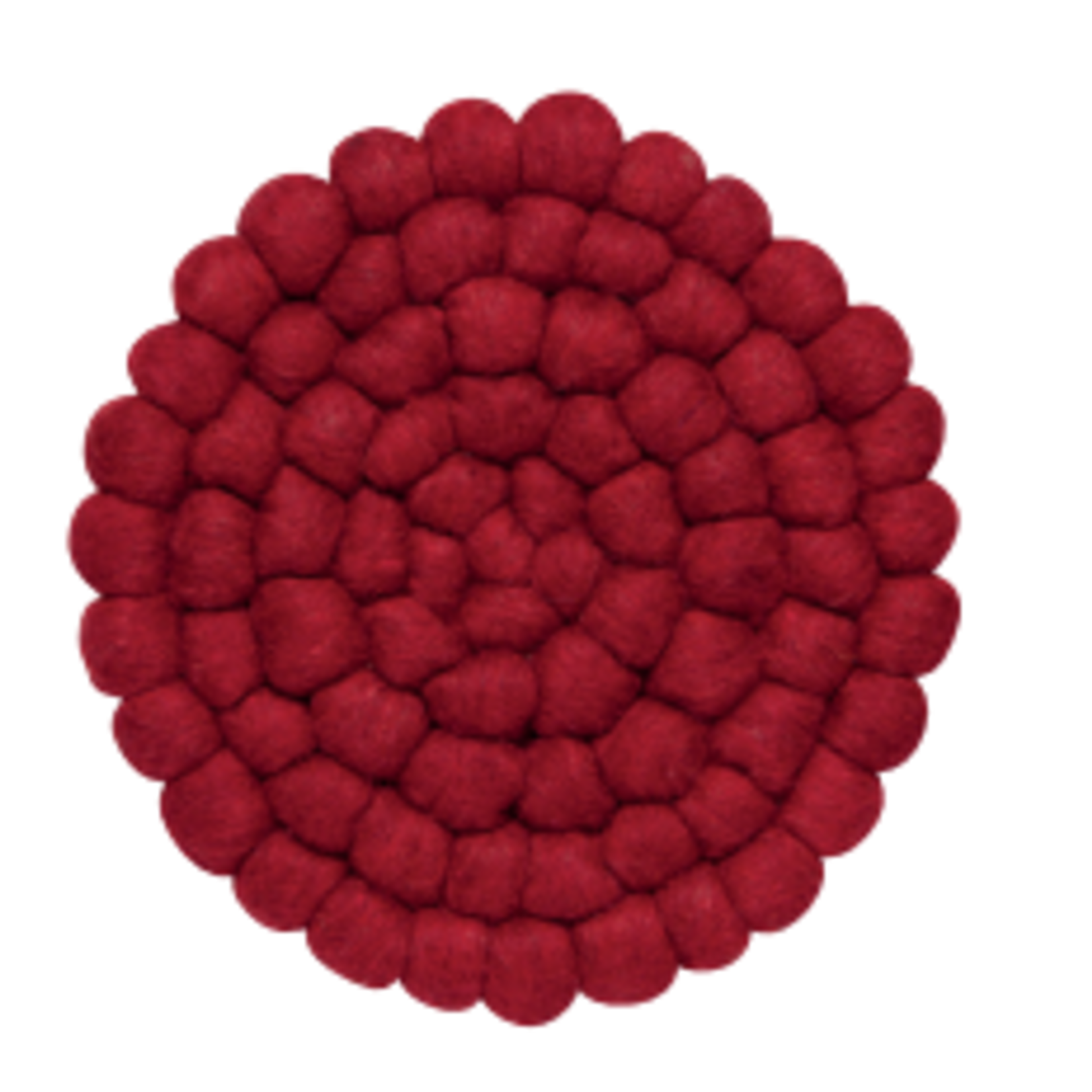 Danica Brands Chili Red Wool Felt Ball Trivet | Danica Brands