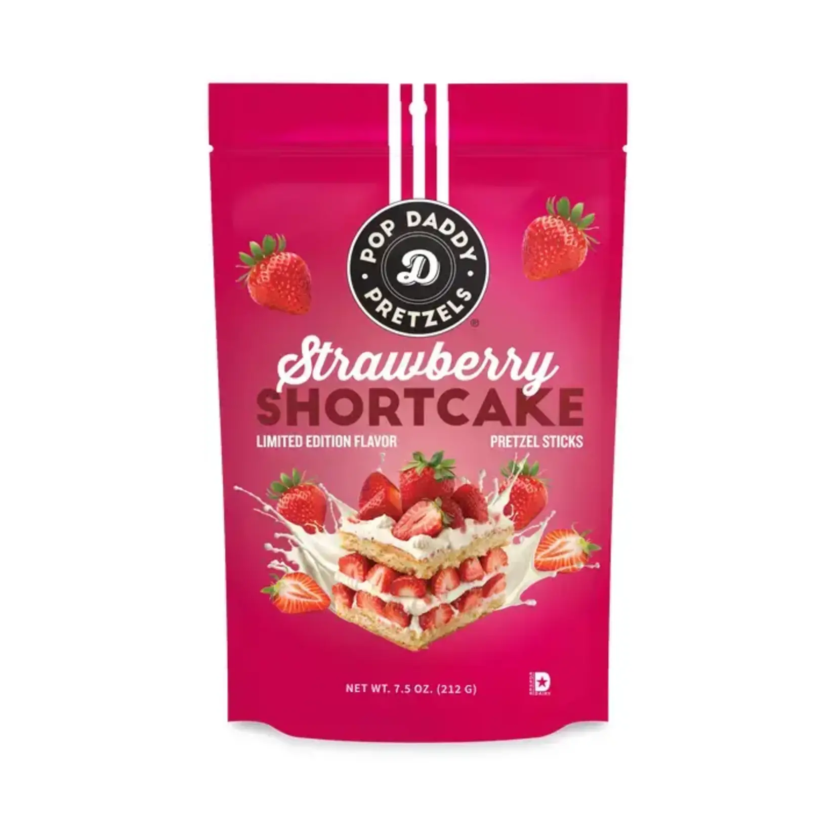 Pop Daddy Snacks Berry Delicious Strawberry Shortcake Pretzels 7.5oz