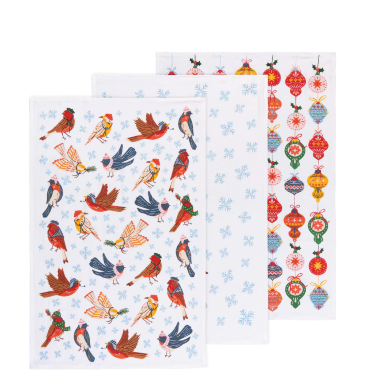 Danica Brands Season's Tweetings Christmas Floursack Dishtowels | Danica Brands