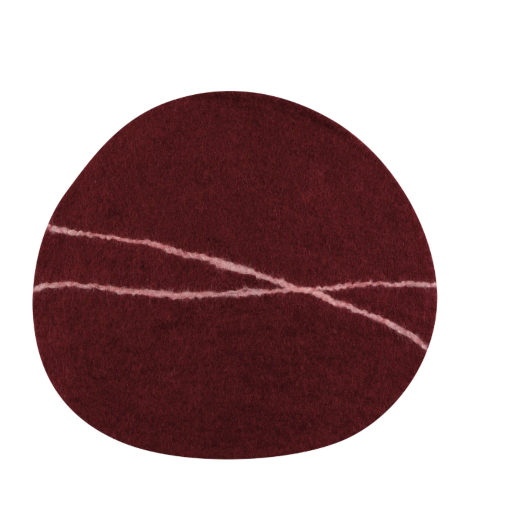 Danica Brands Felt Wool Placemat - Striato, Garnet | Danica Brands