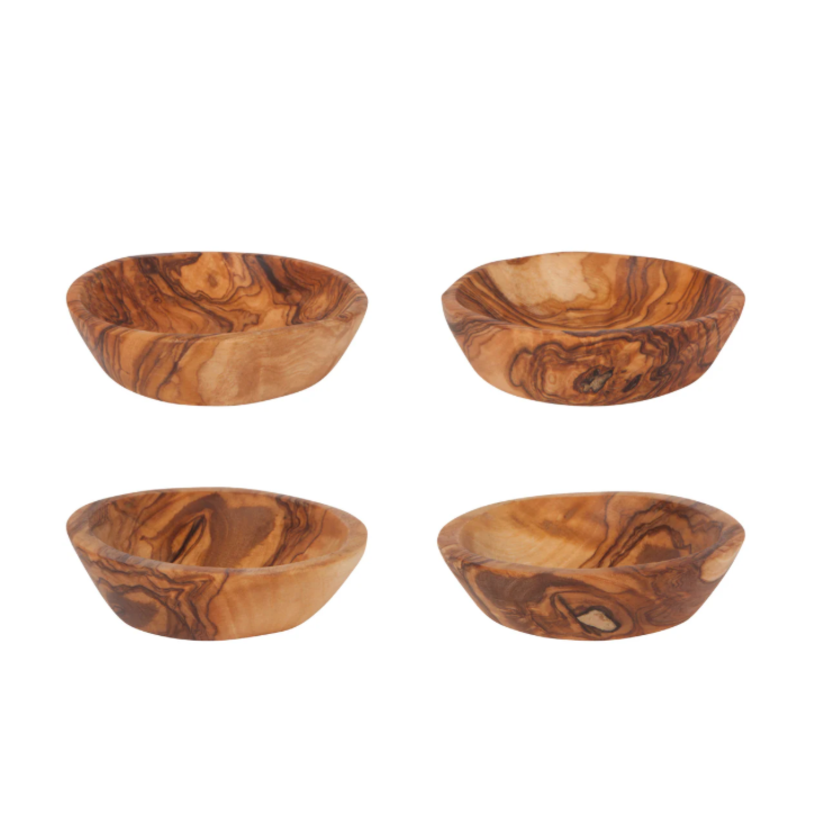 Danica Brands Set/4 Pinch Bowl Olive Wood | Danica Brands
