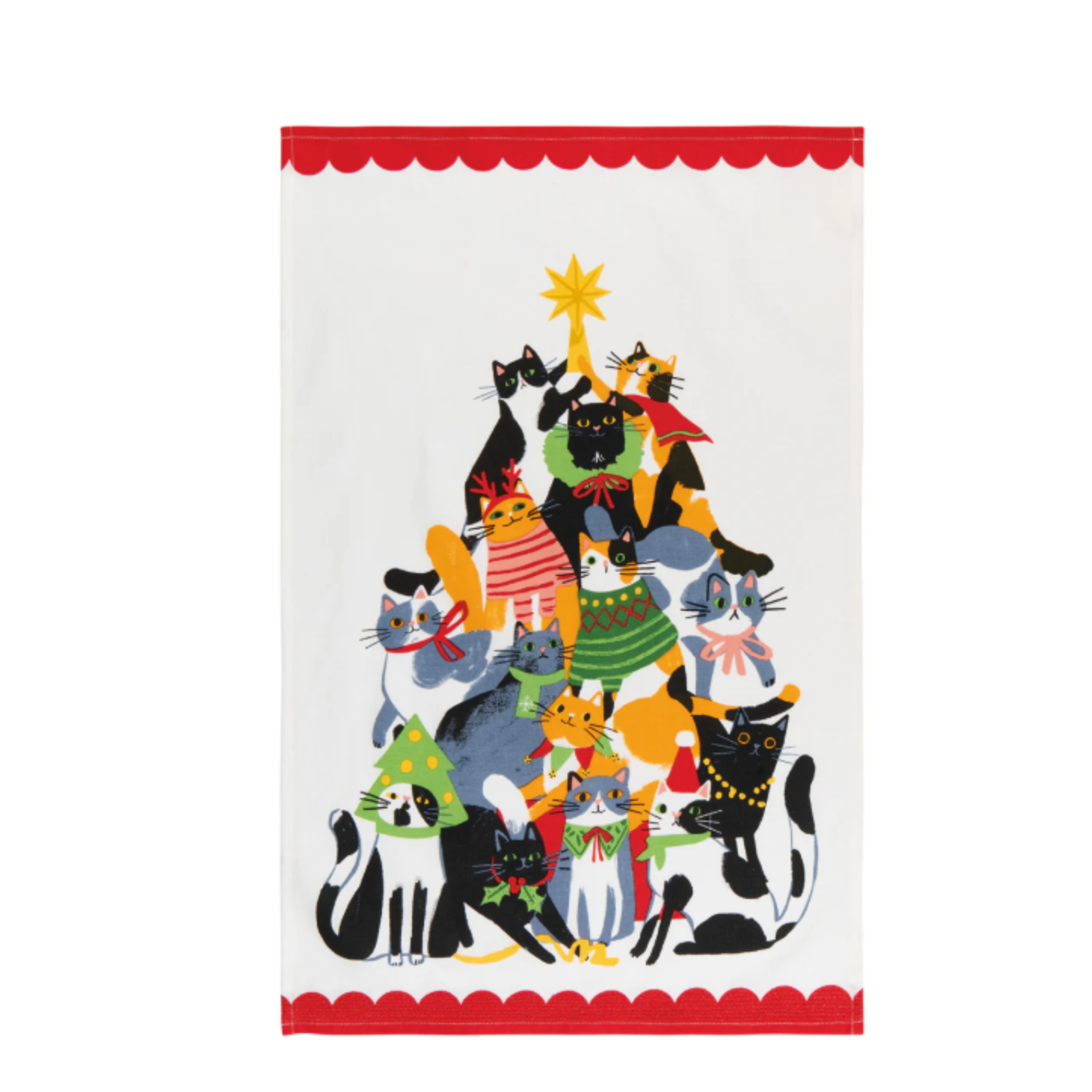 Danica Brands Kitty Carol Christmas Dishtowel | Danica Brands