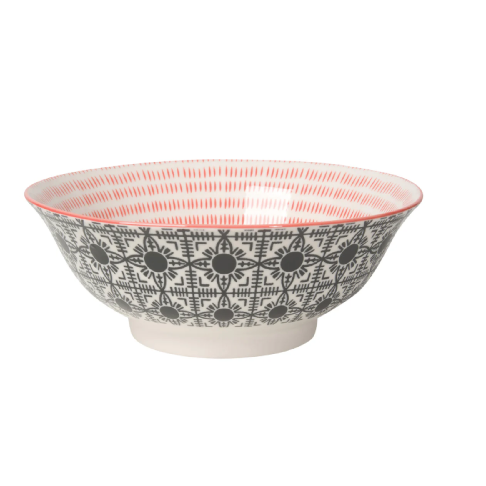 Danica Brands Bowl - 8inch Black tile/Red | Danica Brands