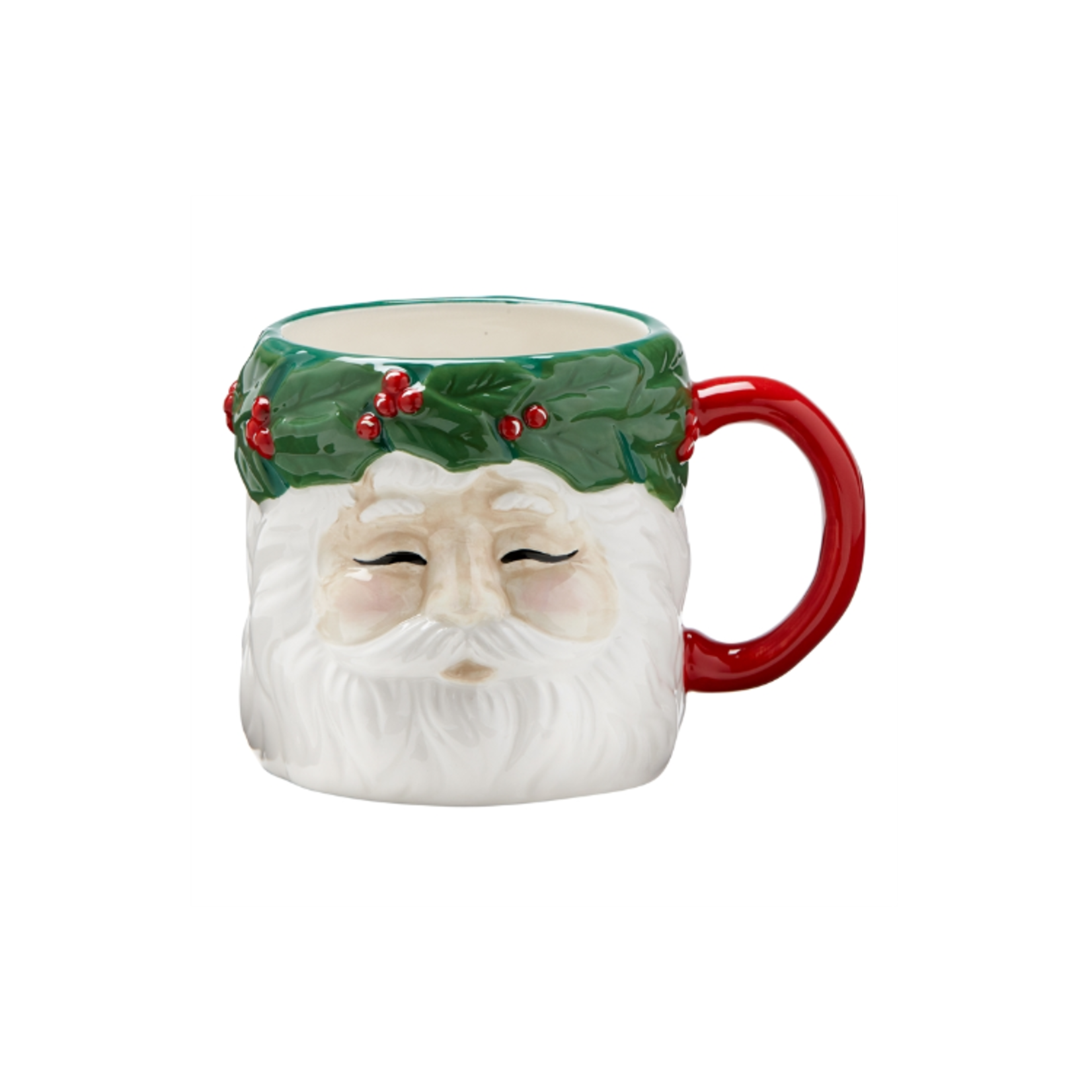 Tag Mug - Vintage Santa With Wreath | Tag