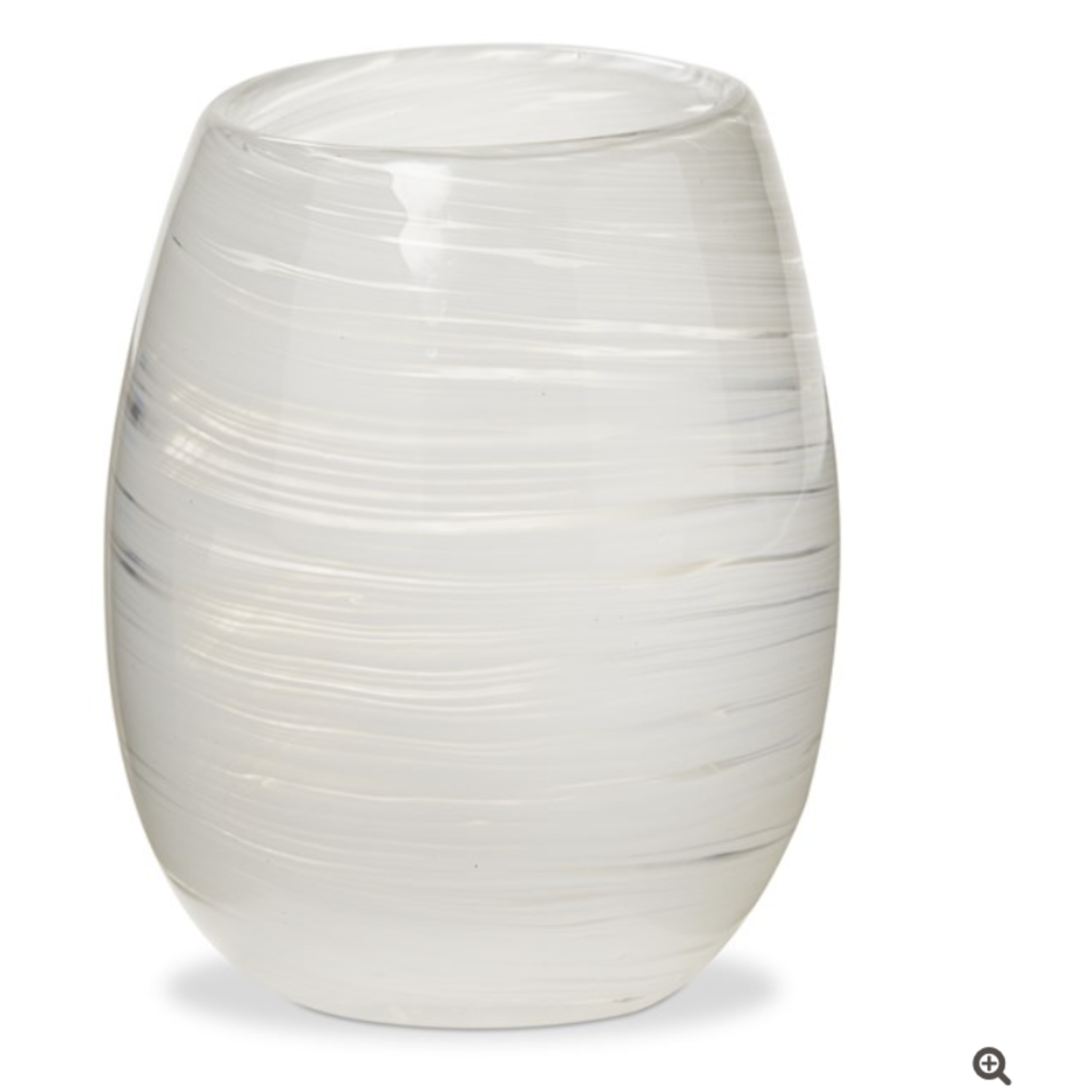 Tag Swirl Stemless Wine Glass White | Tag