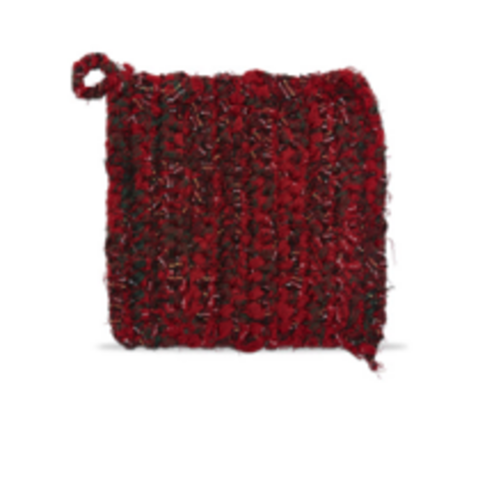 Tag Chindi Crochet Plaid Potholder Red | Tag
