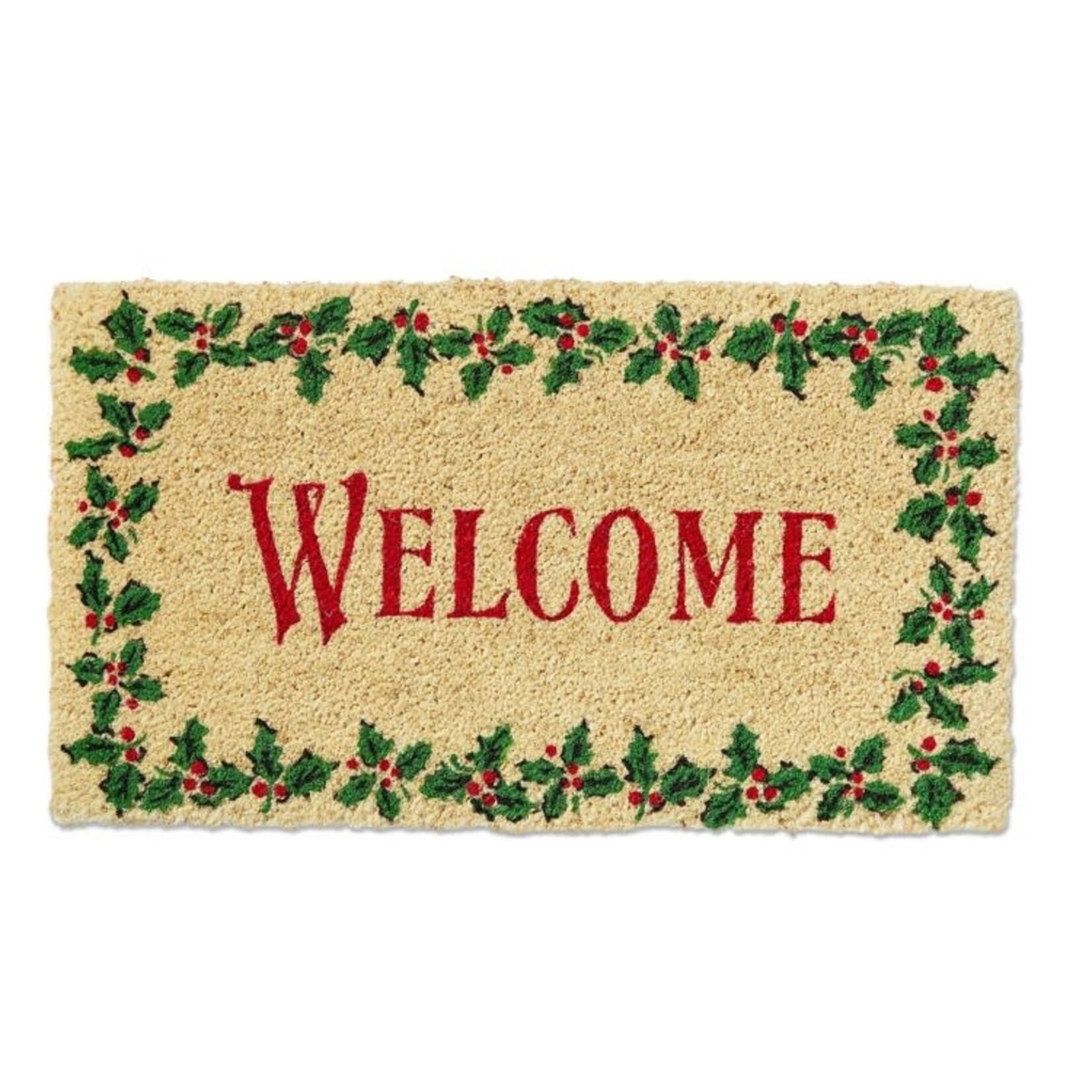 Tag Coir Mat - Welcome Holly Leaf | Tag