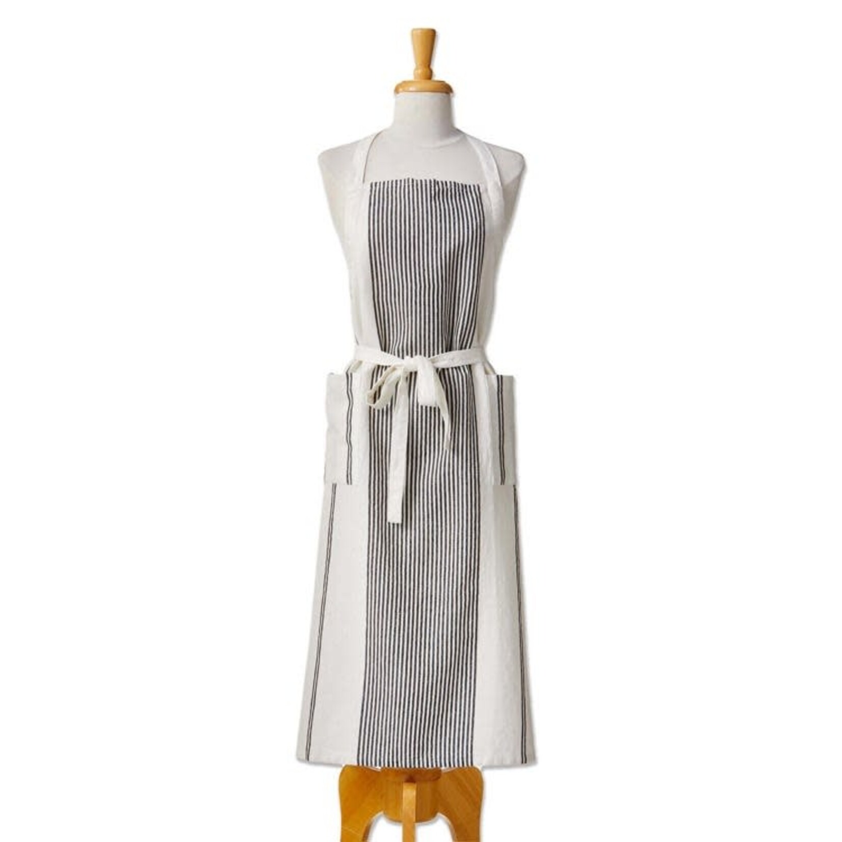 Tag BLACK AND IVORY STRIPE APRON