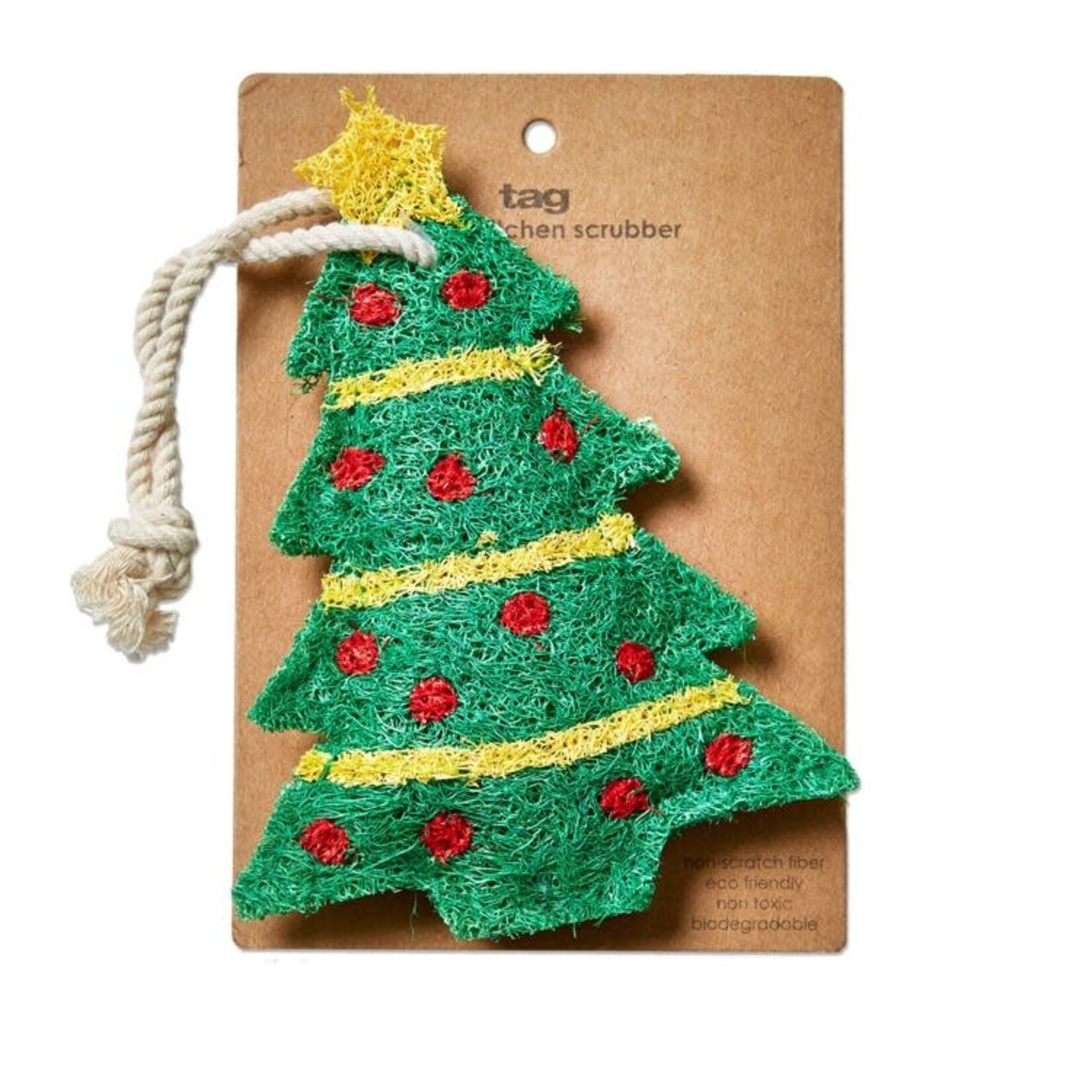Tag CHRISTMAS TREE LOOFAH SCRUBBER