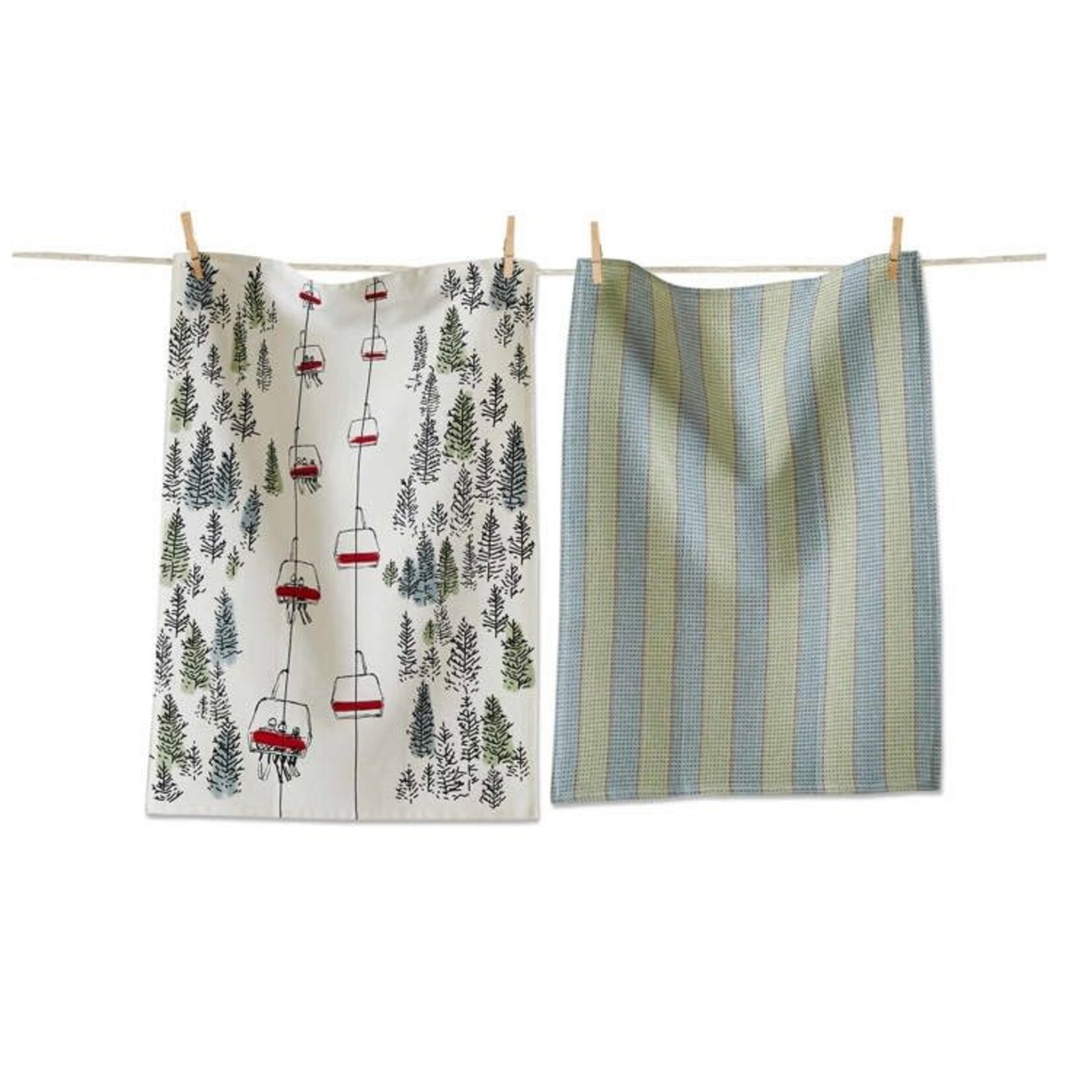 Tag SKI LIFT DISHTOWEL S/2