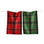Tag Holiday Plaid Dishtowel S/2 | Tag