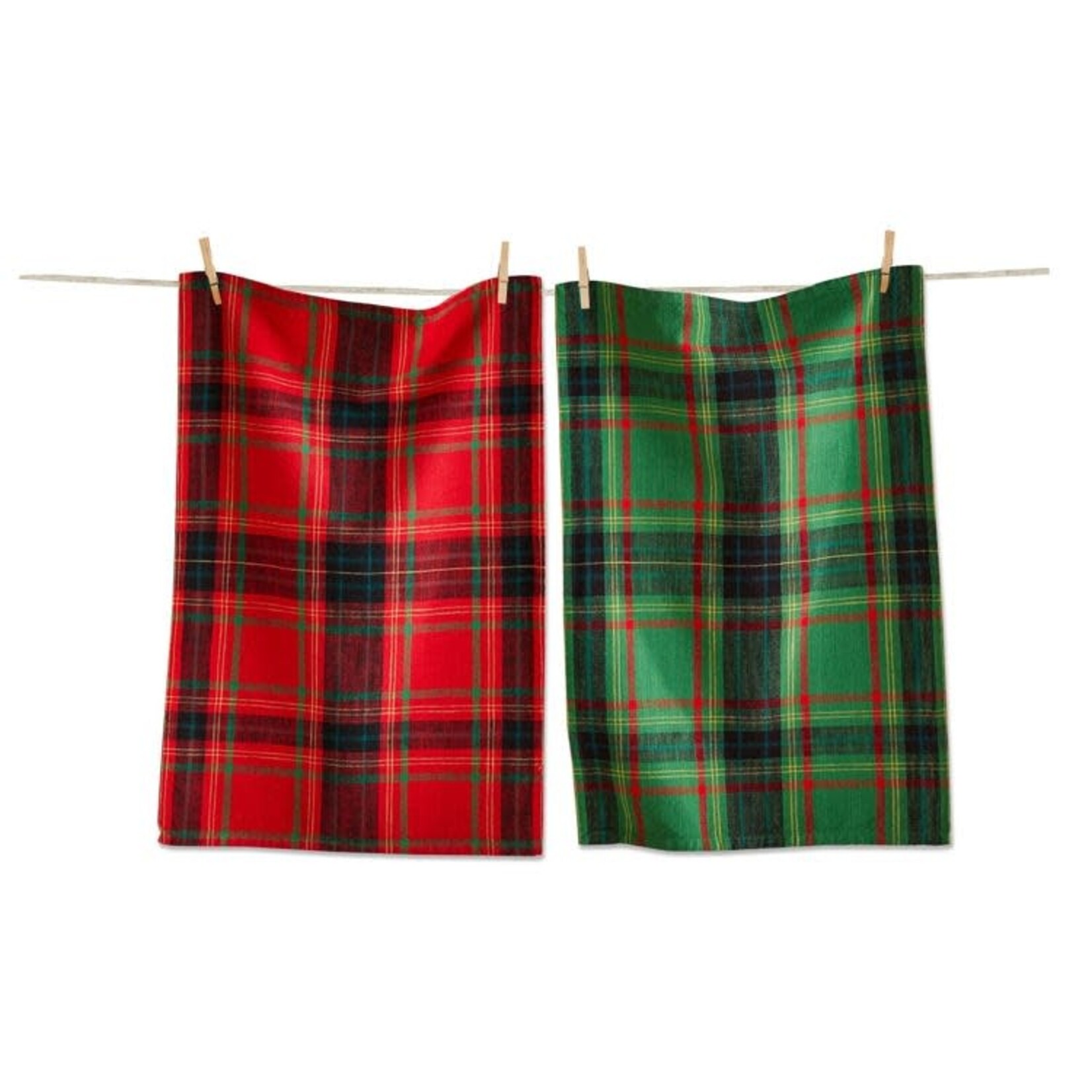 Tag Holiday Plaid Dishtowel S/2 | Tag