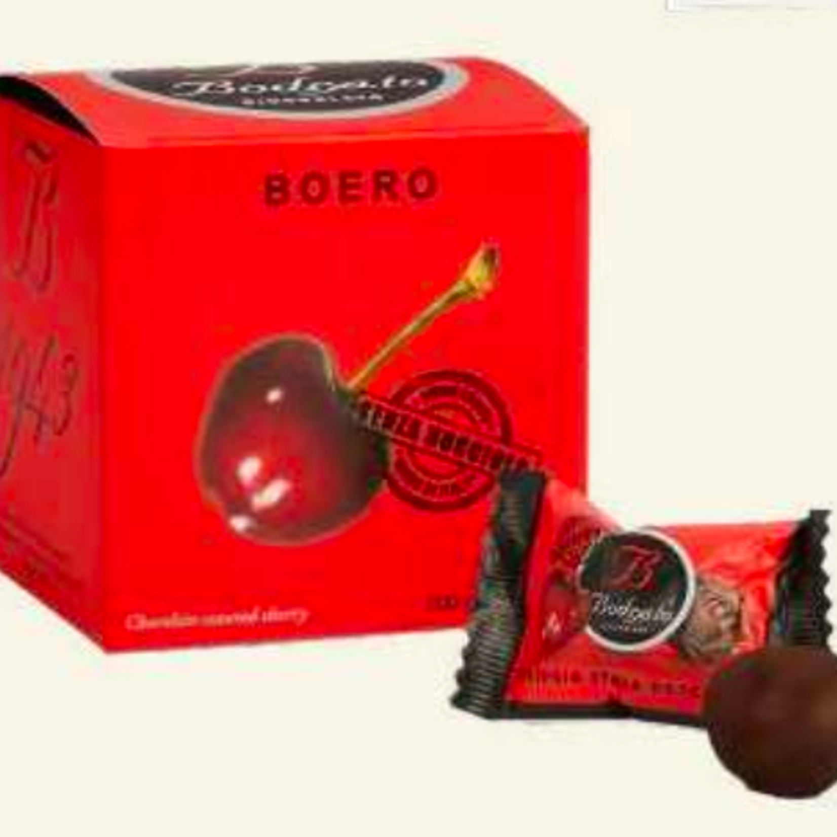 Great Ciao "BODRATO" Dark Chocolate Grappa Dipped Pitted Boeri Cherries, 7.05 oz
