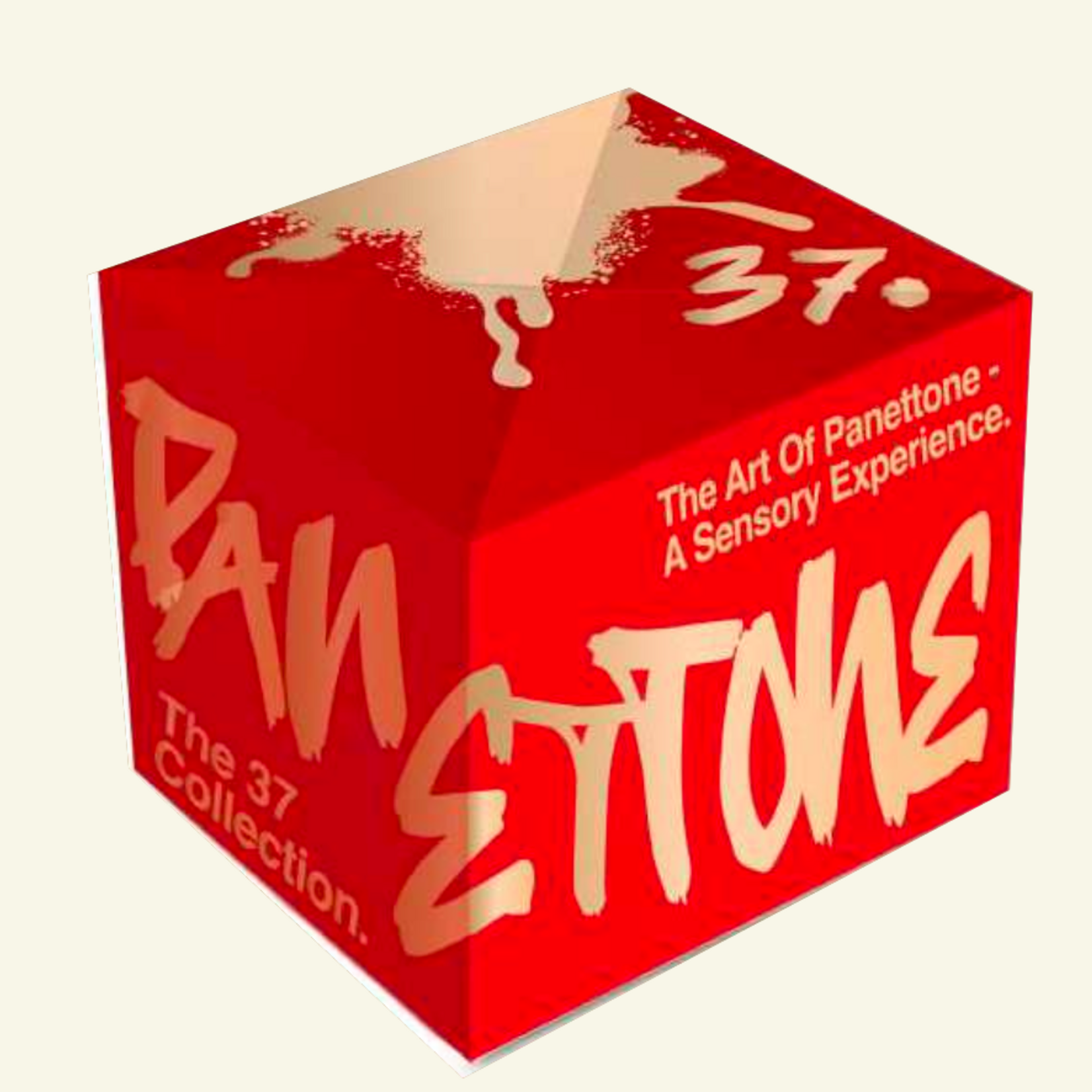 Great Ciao "37 GRAFFITI" Panettone Cake with Forest Fruits, White Chocolate Cover in red box, 1.65 Lb