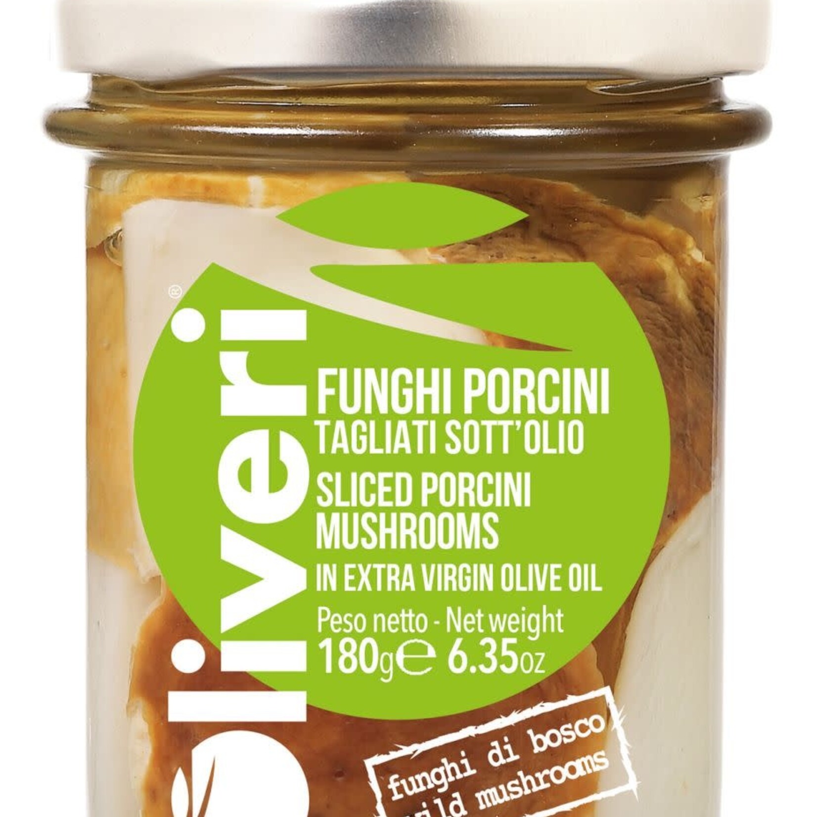 Great Ciao Funghi Sott'Olio - Sliced Porcini Mushrooms in Extra Virgin Olive Oil (180 gr)