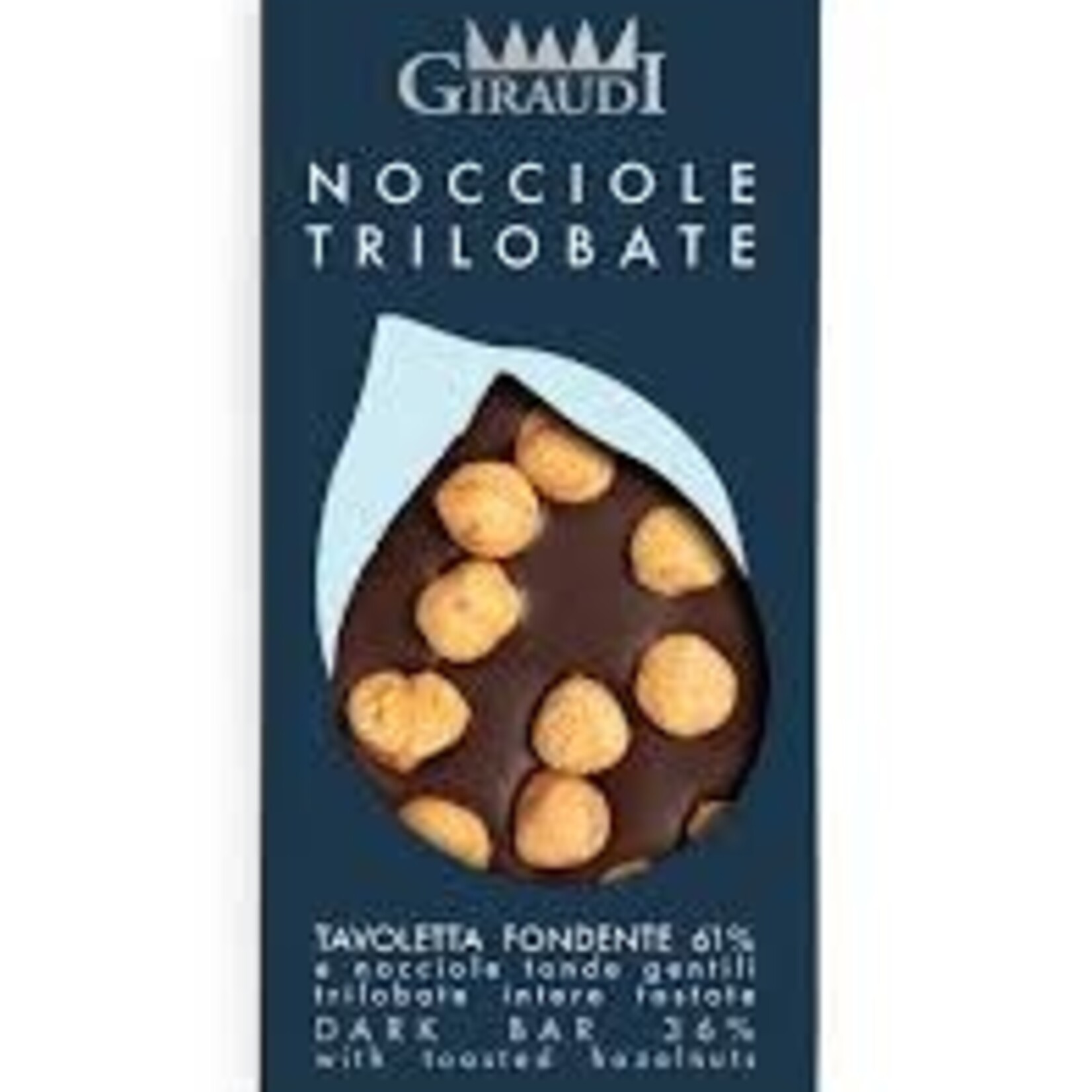 Great Ciao 61% Dark Chocolate Bar with Piemontese Hazelnuts (100 gr)
