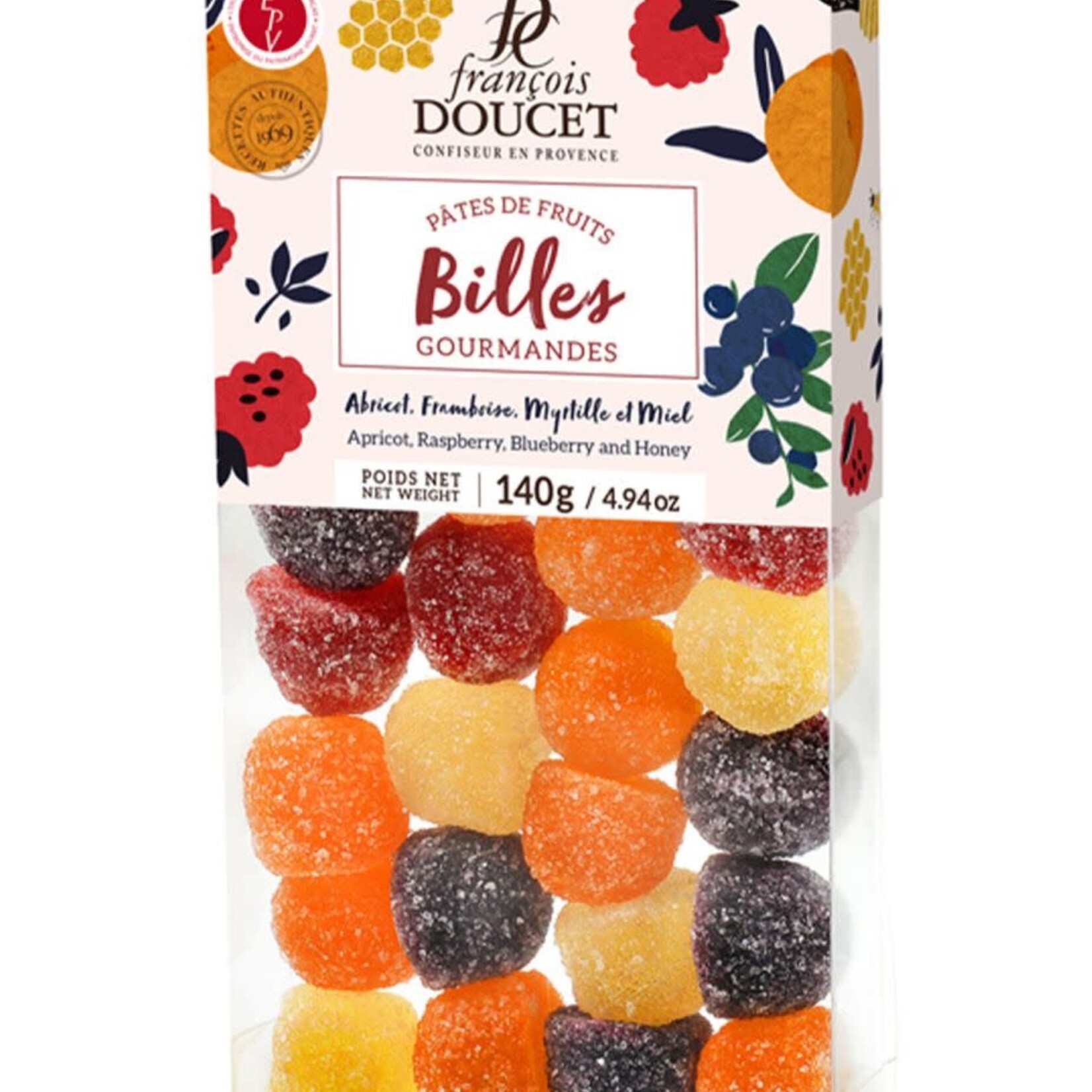 Great Ciao Billes Gourmandes—Assorted Pâtes de Fruits & Lavender Honey Gems (140 gr)