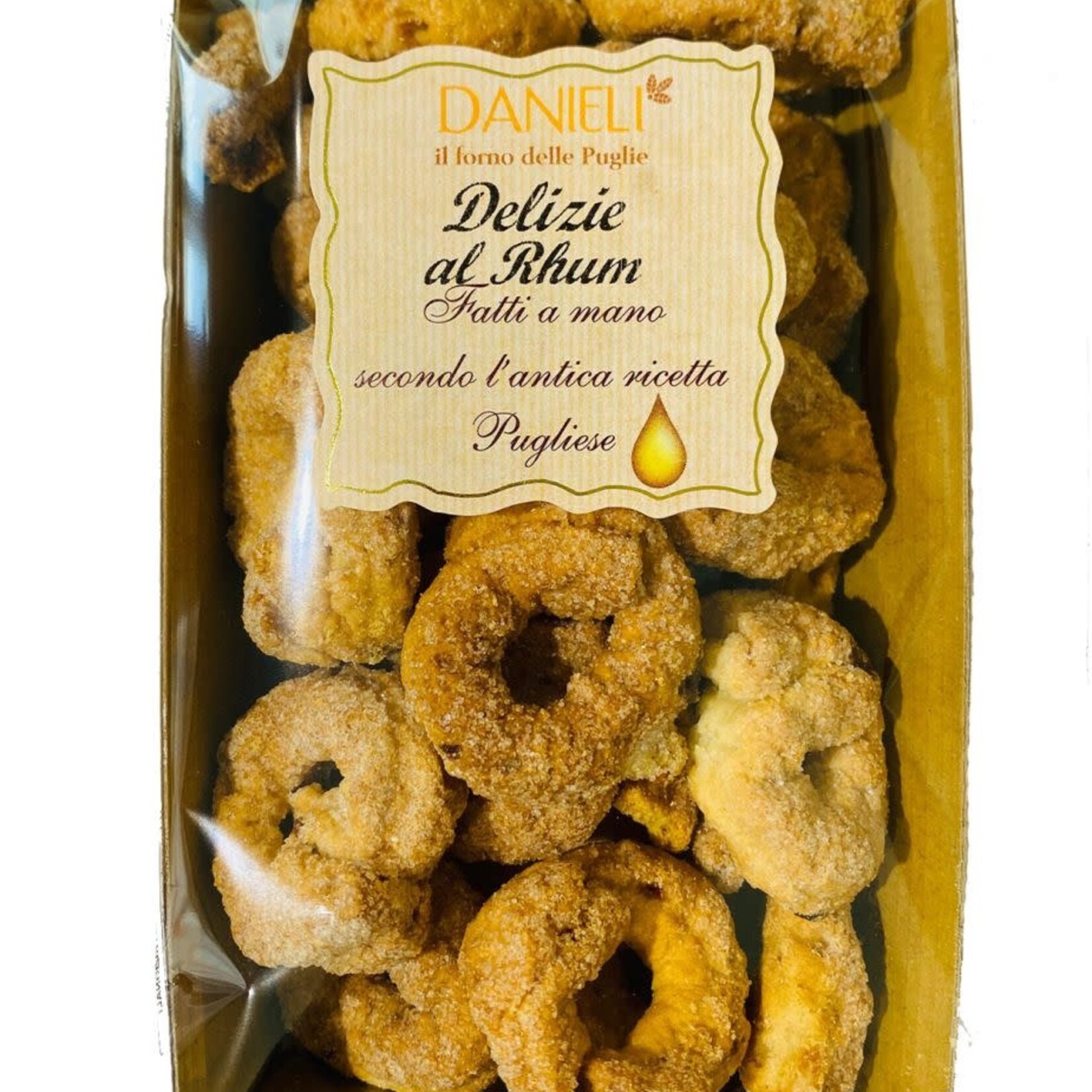 Great Ciao Delizie al Rhum - Taralli Cookies with Rum & Hazelnut Praline (250 gr)