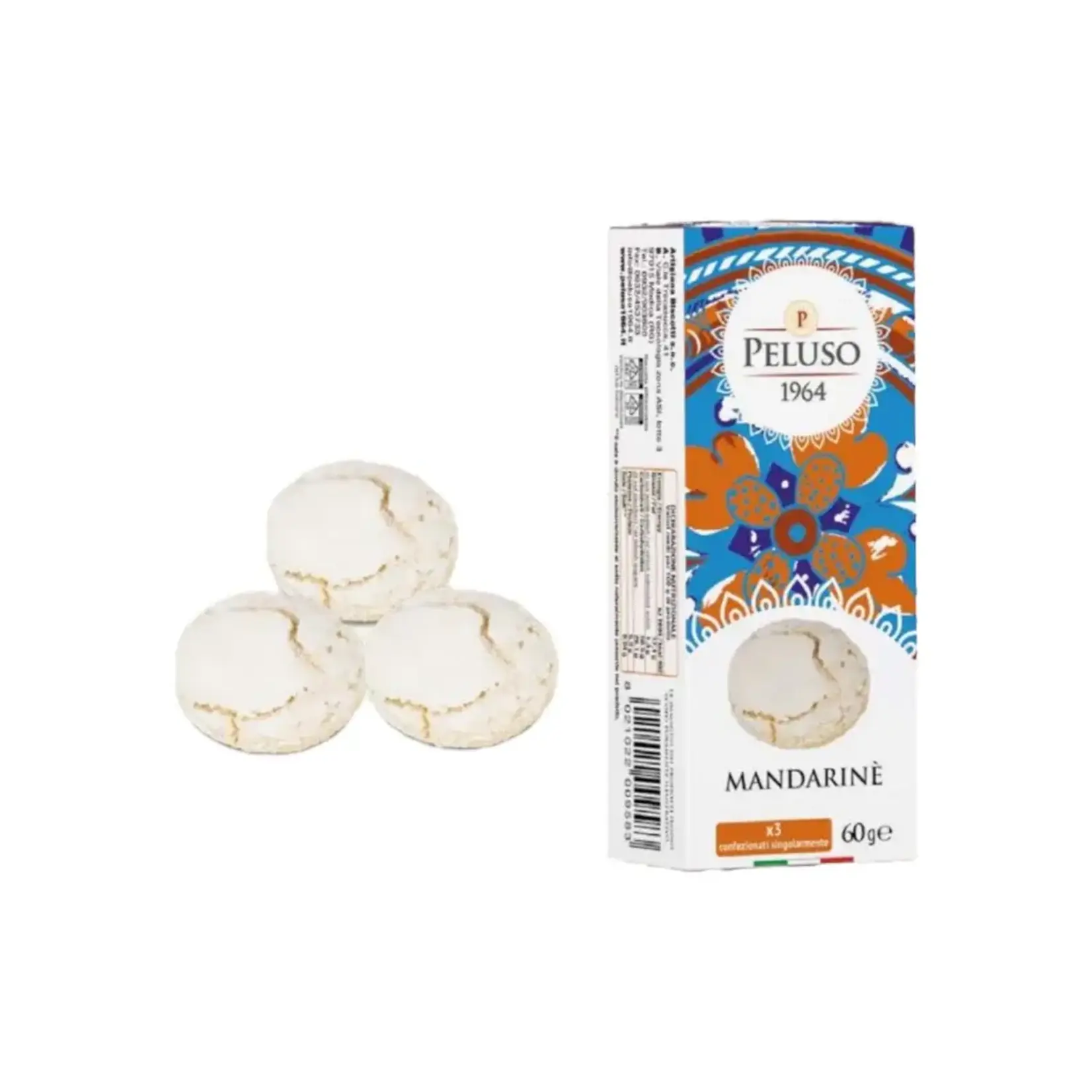 Great Ciao "PELUSO" Mandarin Almond paste Cookies with Mandarine peel, 2.12 oz