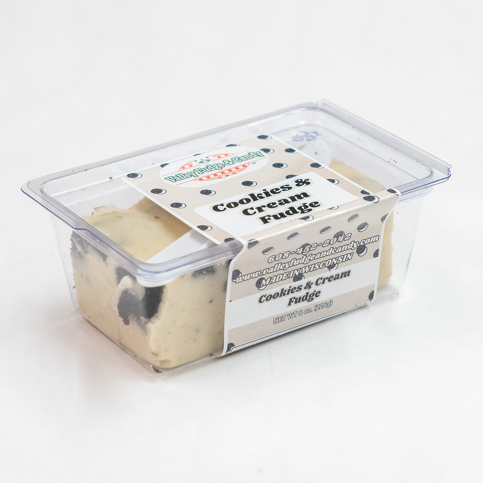 Valley Fudge Cookies & Cream Fudge 8oz Packaged