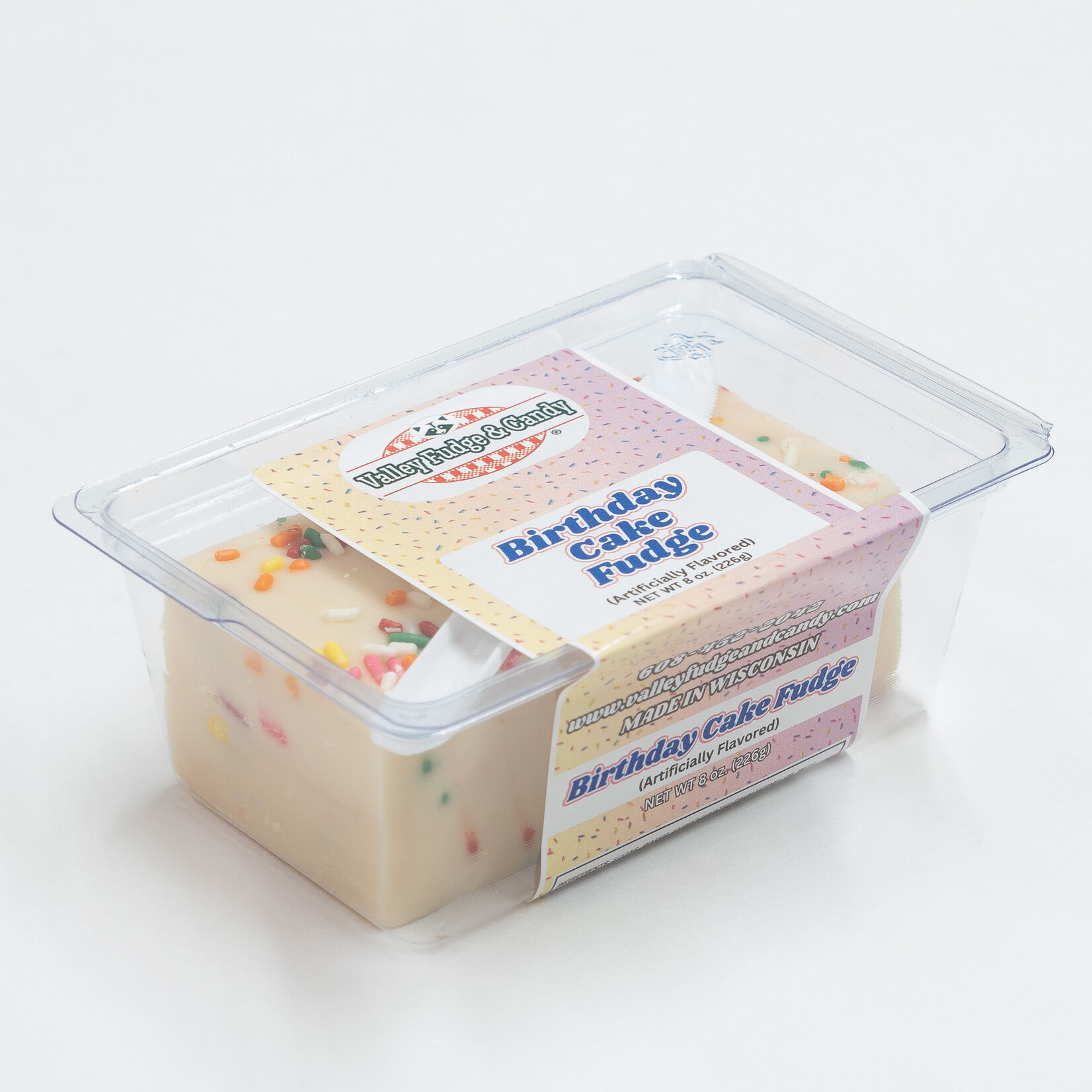 Valley Fudge Birthday Cake Fudge 8oz Packaged