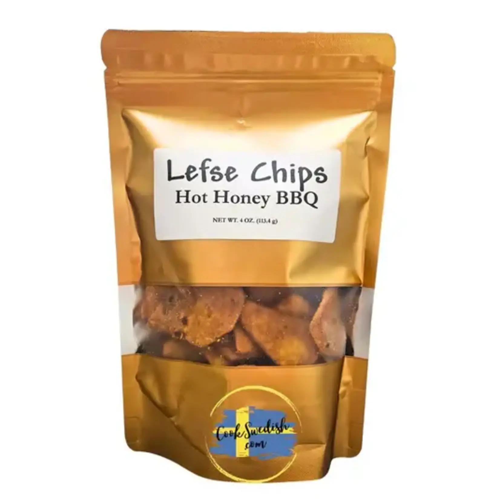 Lefse Chips Hot Honey BBQ Lefse Chips 4oz | Tiger Trail