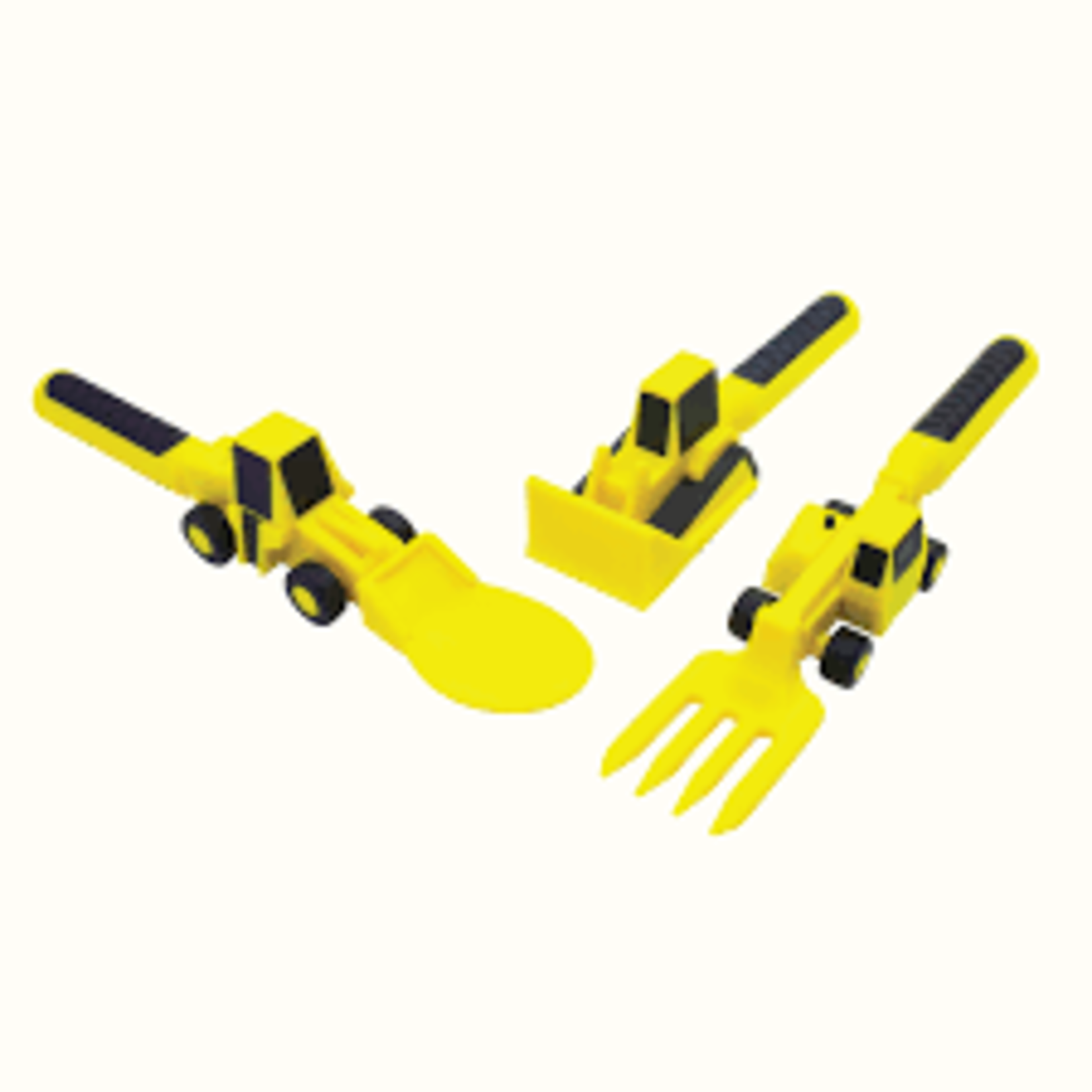 CONSTRUCTION - Set of 3 Utensils (Yellow) | Constructive Eating