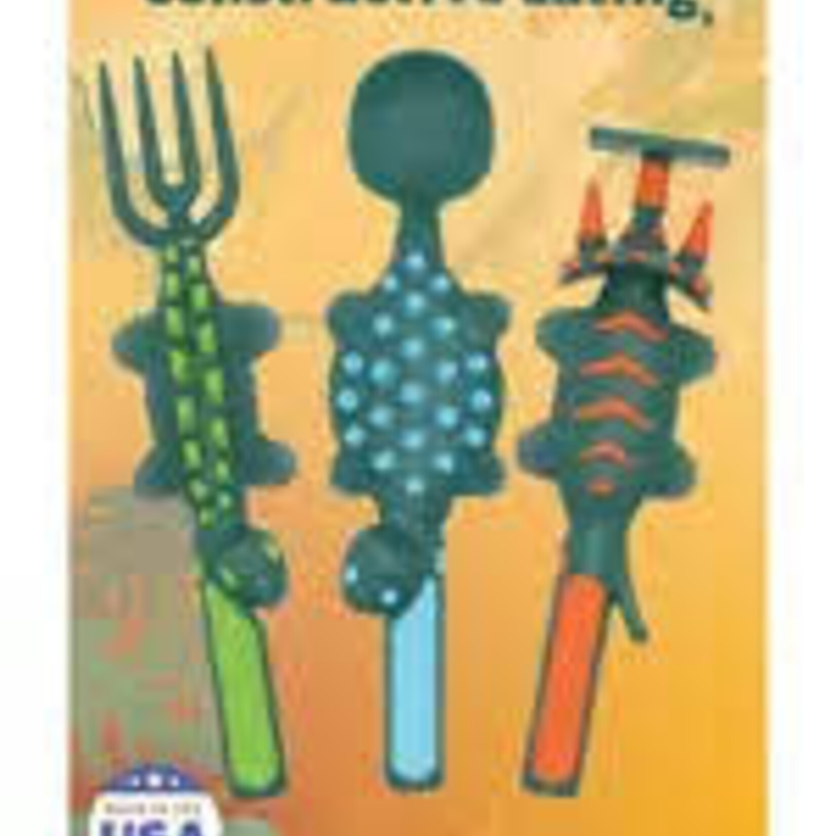DINOSAUR -Set of 3 Utensils (Green) | Constructive Eating