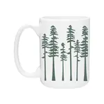Creative Compass Pine Doodles Wrap Ceramic Coffee Mugs | Creative Compass