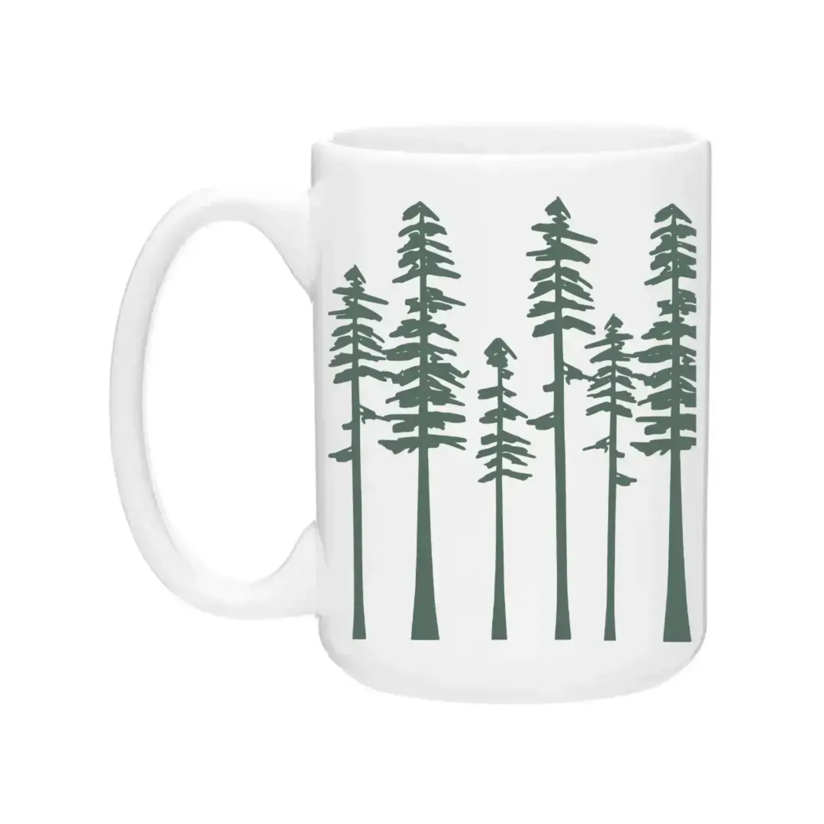 Creative Compass Pine Doodles Wrap Ceramic Coffee Mugs | Creative Compass