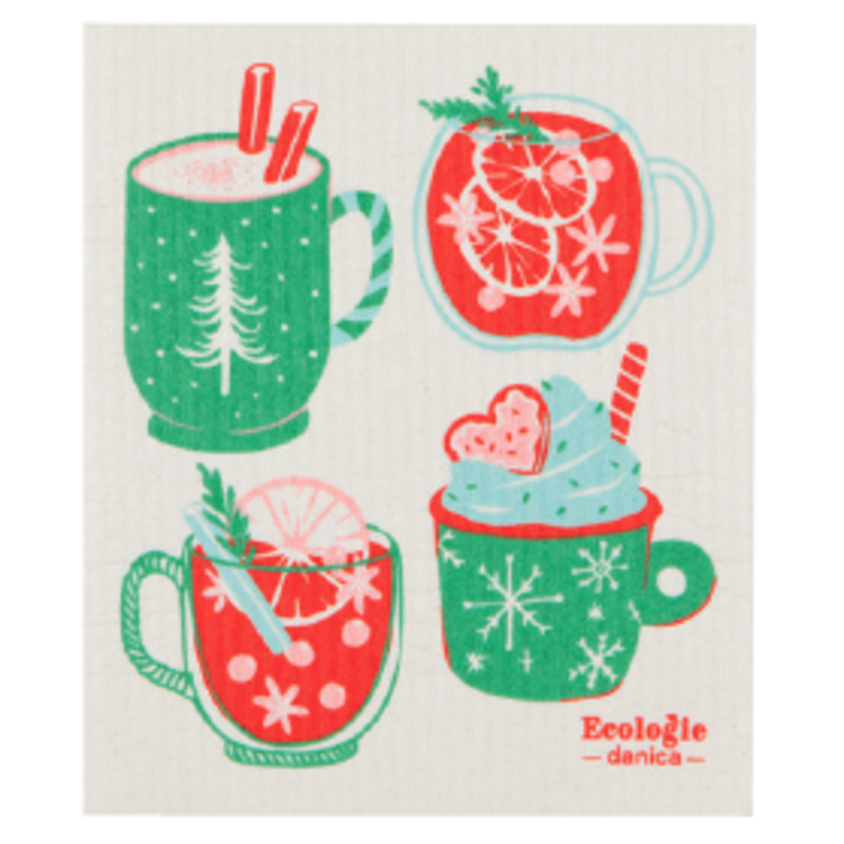 Danica Brands Cozy Cups Christmas Swedish Dishcloth | Danica Brands