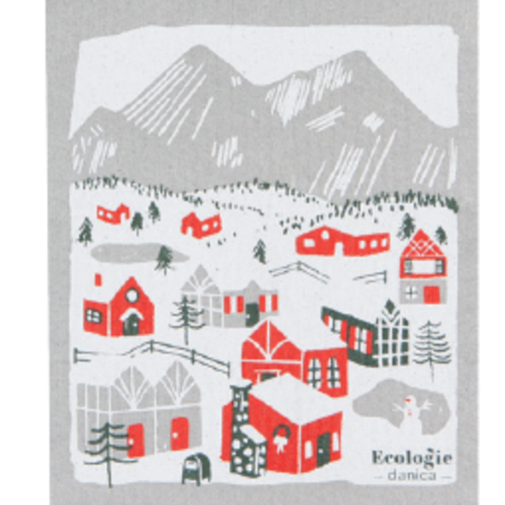 Danica Brands Swedish Dishcloth - Snowy Village | Danica Brands
