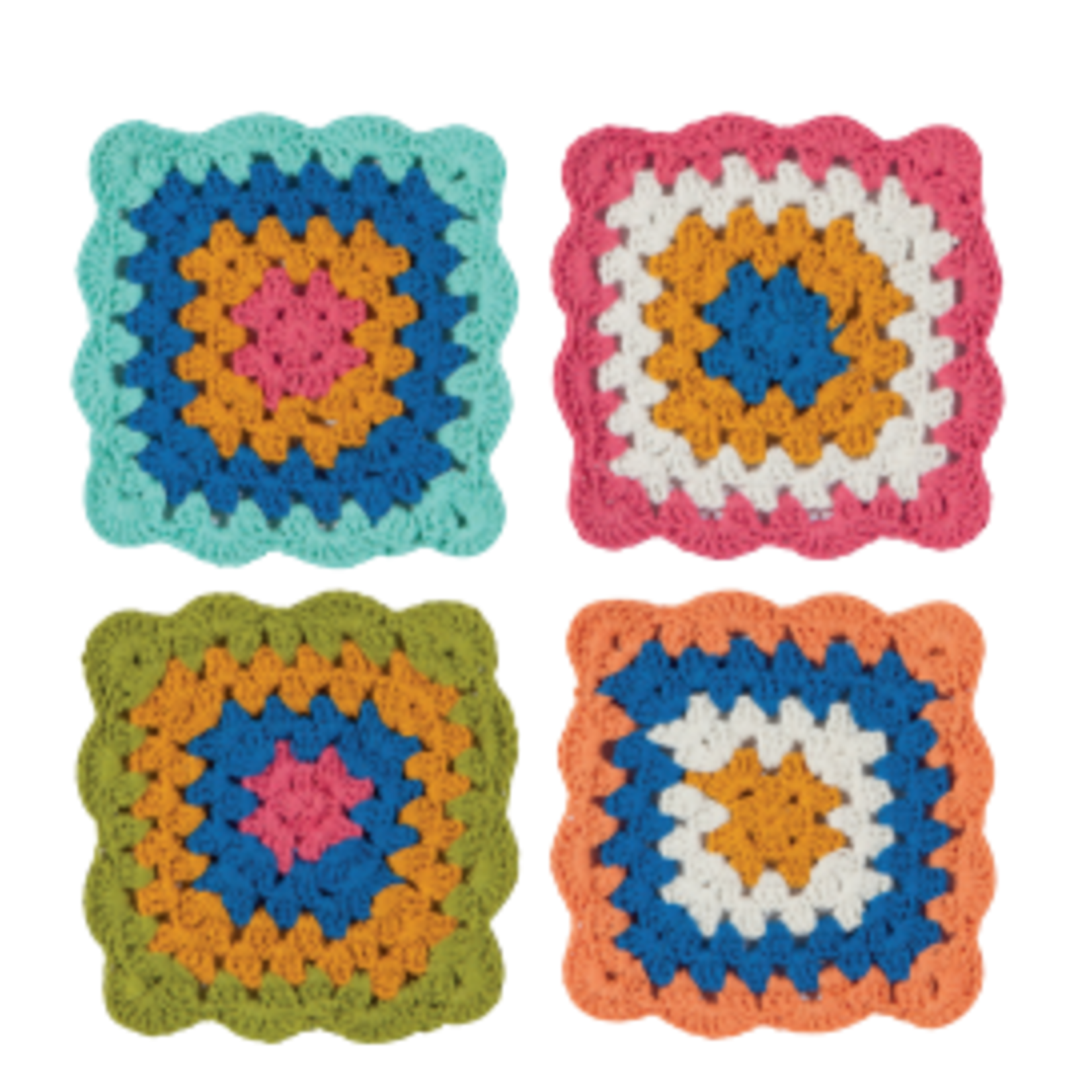 Danica Brands Coaster Set/4, Crochet - Loop de Loop | Danica Brands