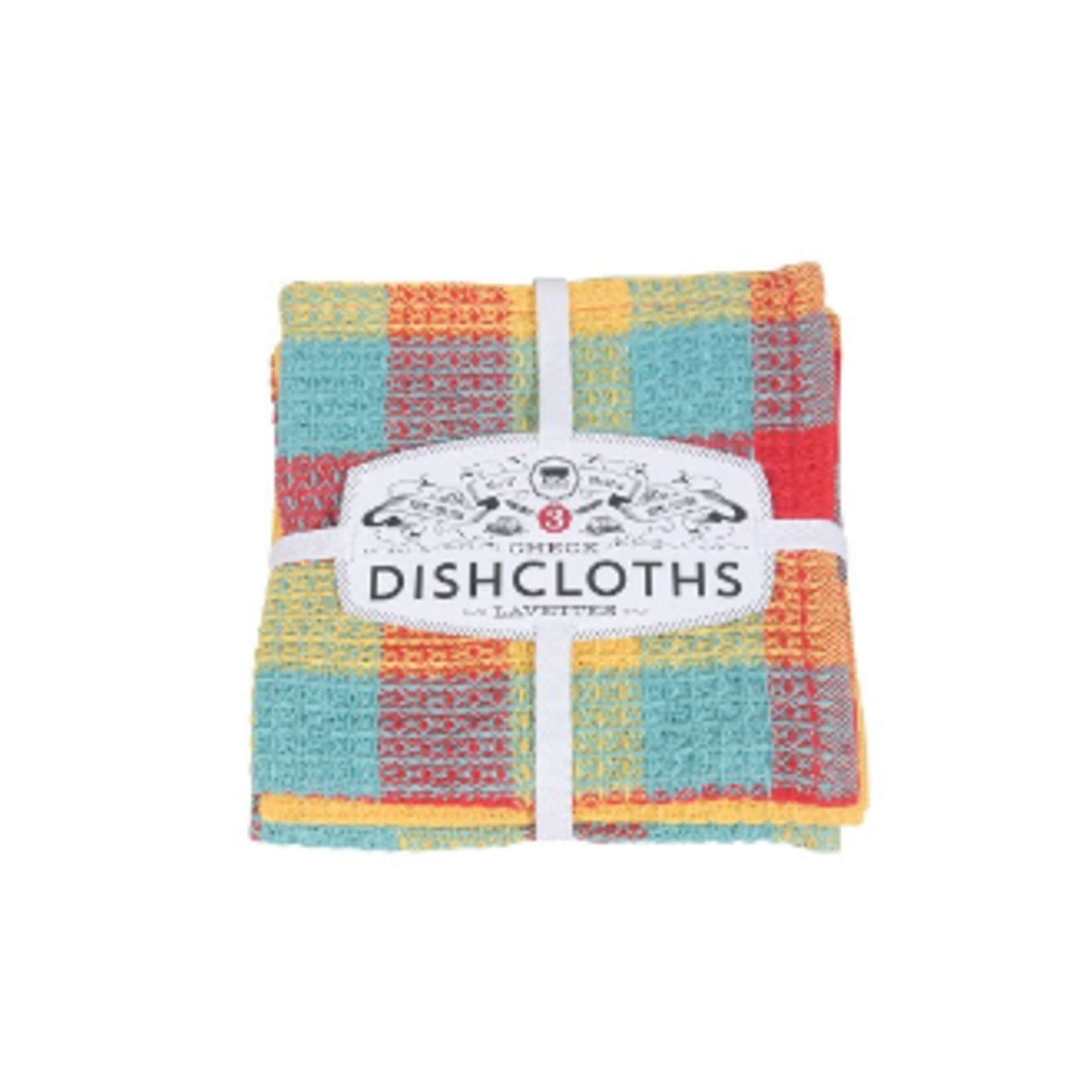 Danica Brands Check Lemon Yellow Waffle Dishcloths Set of 3 | Danica Brands