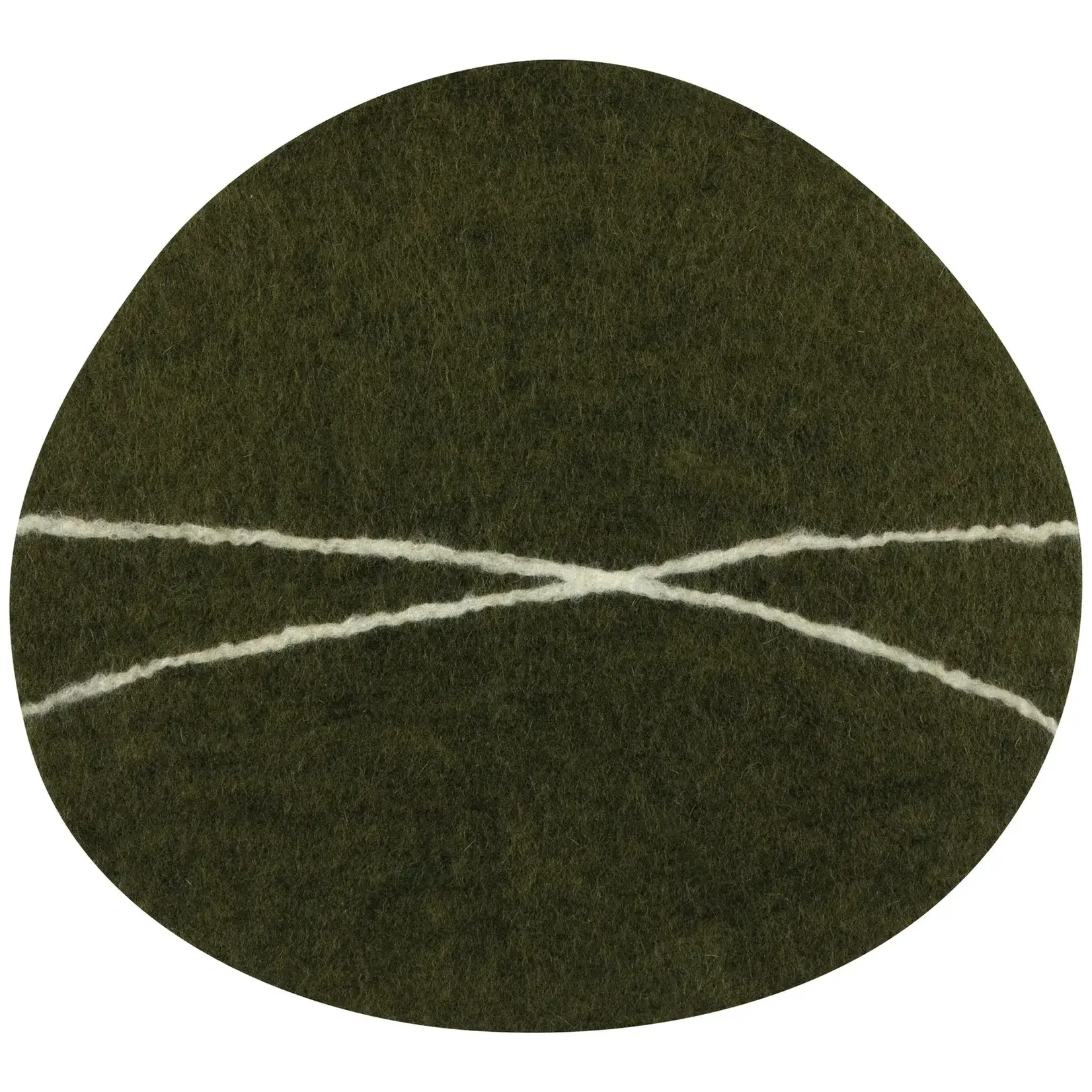Danica Brands Striato Felt Wool Placemat - Olive Branch | Danica Brands