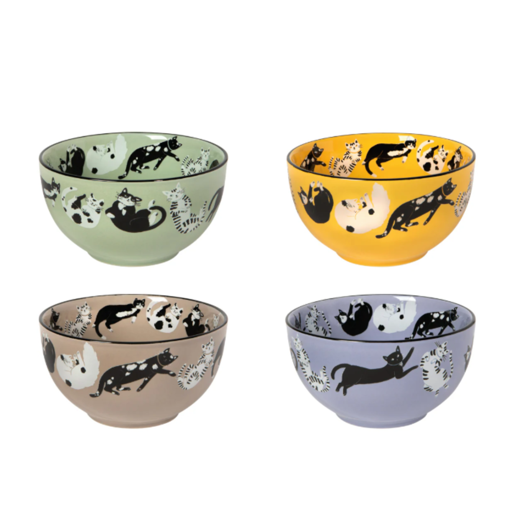 Danica Brands Meow & Furever Bowls Set of 4 Assorted | Danica Brands
