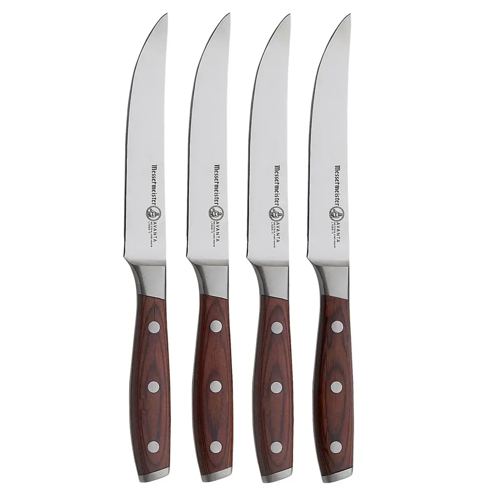 Messermeister Avanta Fine Edge Steak Knife Set – Pakkawood Handle – 4 Pc | Messermeister