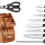 Wusthof Promo Gourmet 10pc Knife Block Set, 15-Slot Acacia | Wusthof