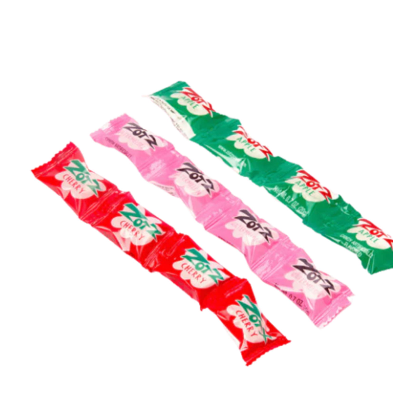 Zotz Fizzing Candy Strings, Cherry/Apple/Watermelon