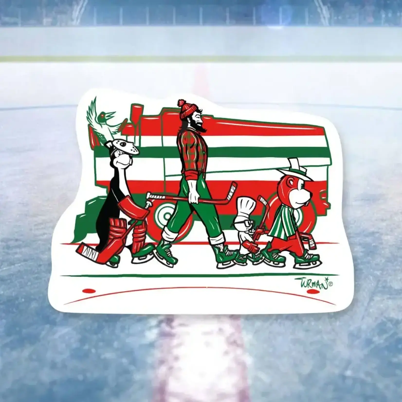 Adam Turman Artwork Abbey Road Hockey Sticker | Adam Turman Artwork