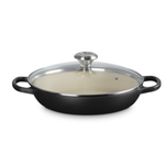 Le Creuset Signature Round Braiser Glass Lid 2.25 Qt Licorice Sig Ss | Le Creuset