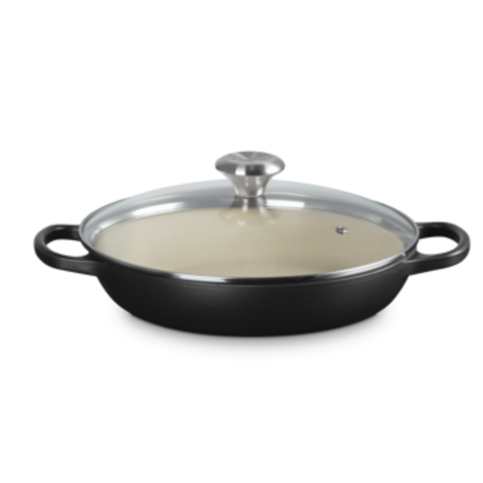 Le Creuset Signature Round Braiser Glass Lid 2.25 Qt Licorice Sig Ss | Le Creuset