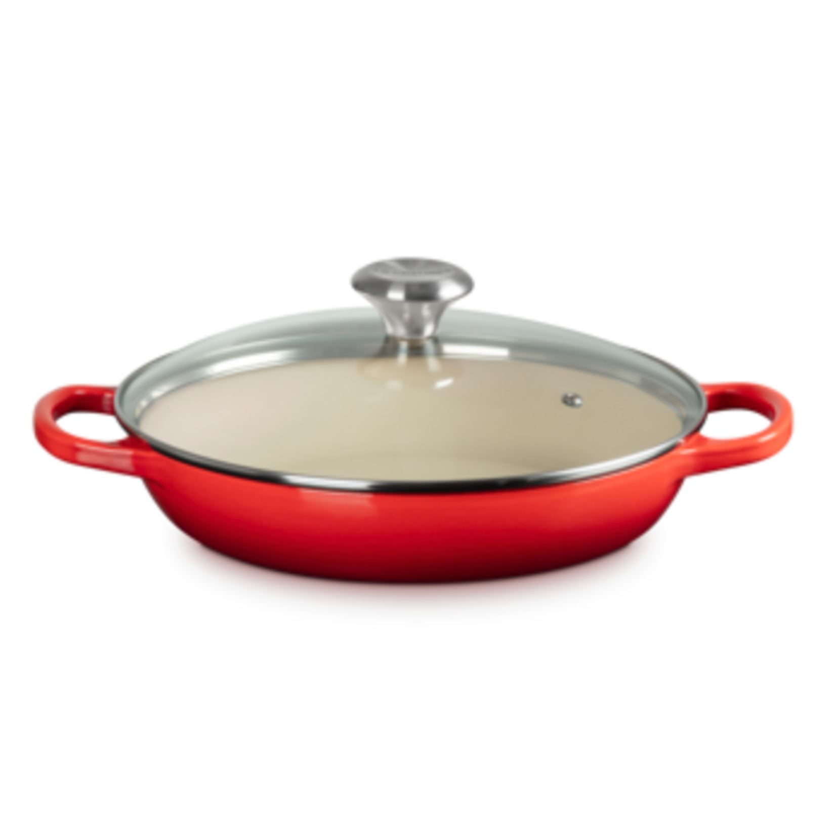 Le Creuset Signature Round Braiser Glass Lid 2.25 Qt Cerise Sig Ss | Le Creuset
