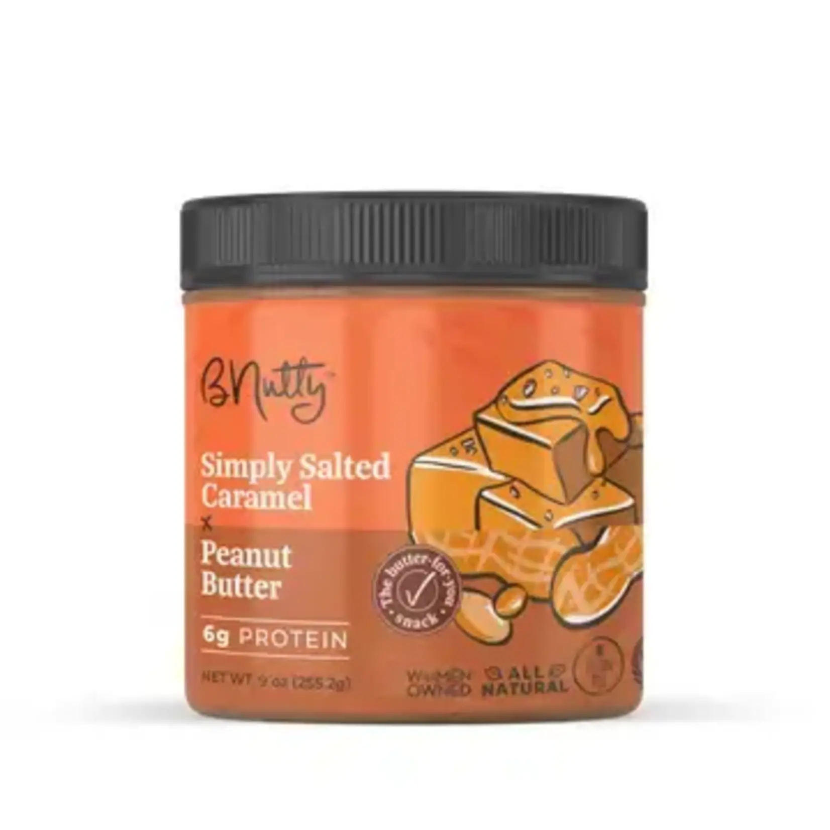 BNutty Peanut Butter Simply Salted Caramel 9oz | BNutty Peanut Butter