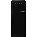 Smeg Retro Refrigerator | Black | Left Hinge | FAB28 | Smeg